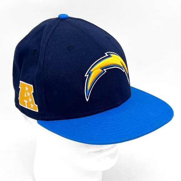Los Angeles Chargers New Era 9Fifty Snapback Cap Hat Medium-Large Navy Blue NFL - Picture 11 of 13